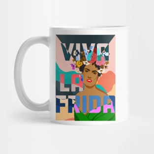 Frida Kahlo T shirt design, viva la frida for mexican culture and art lovers Mug